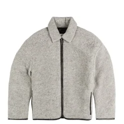 Jacken*JW Anderson Contrast Trim Casual Jacket Light Grey Melange