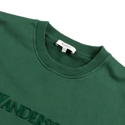 Crewnecks*JW Anderson Logo Embroidery Sweatshirt Dark Green