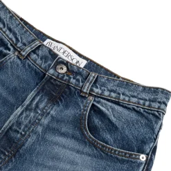 Hosen*JW Anderson Cropped Straight Leg Jeans Mid Blue Denim