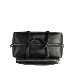 Taschen*Lacoste Angy Leather Computer Pocket Weekender Bag Black