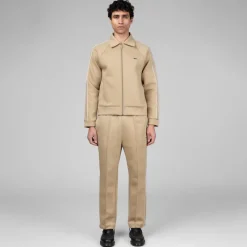 Crewnecks*Lacoste French Made Zipped Sweatshirt Beige