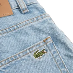 Hosen*Lacoste Loose Fit Branded 5 Pocket Jeans Blue