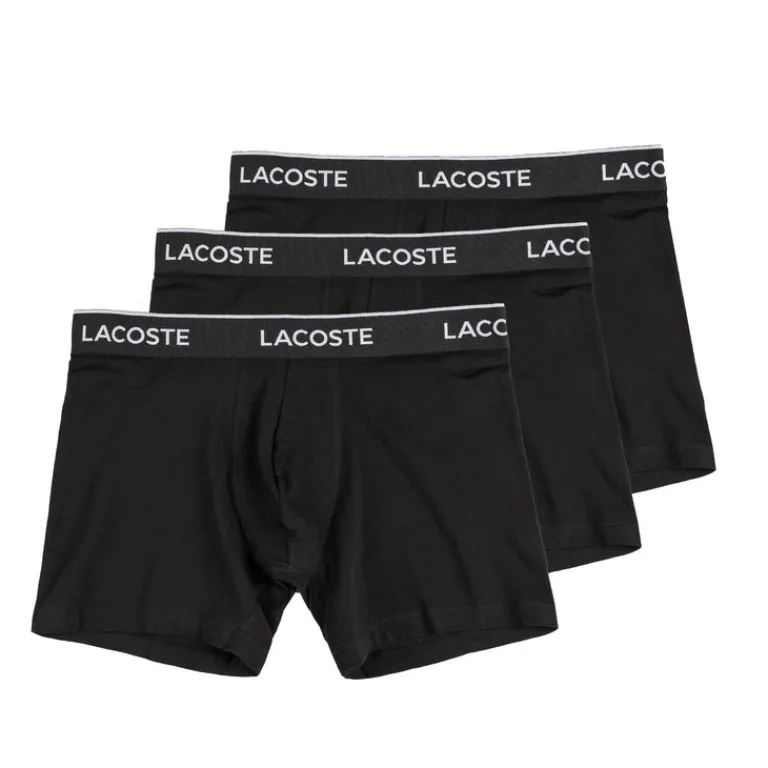 Pyjamas & Unterwäsche*Lacoste 3-Pack Stretch Cotton Boxer Briefs Black