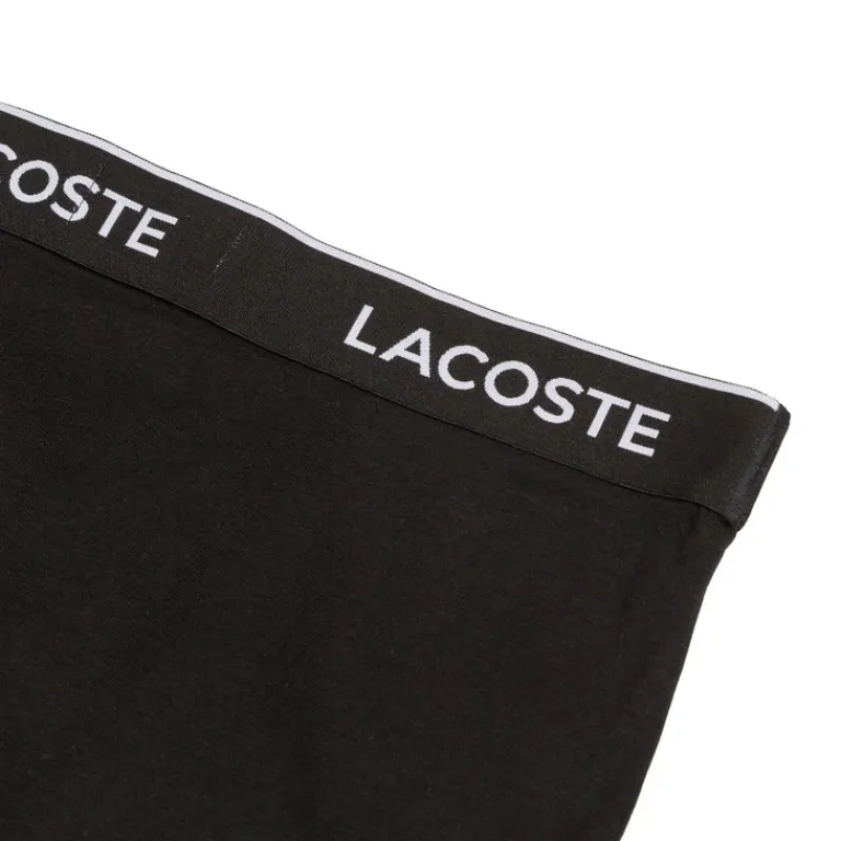 Pyjamas & Unterwäsche*Lacoste 3-Pack Stretch Cotton Boxer Briefs Black