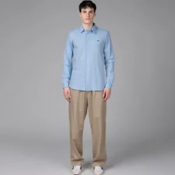 Hemden*Lacoste Slim Fit Cotton Piqué Shirt Pale Blue