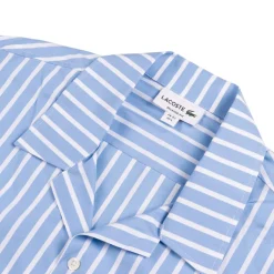 Hemden*Lacoste Striped Relaxed Fit Shirt White / Blue
