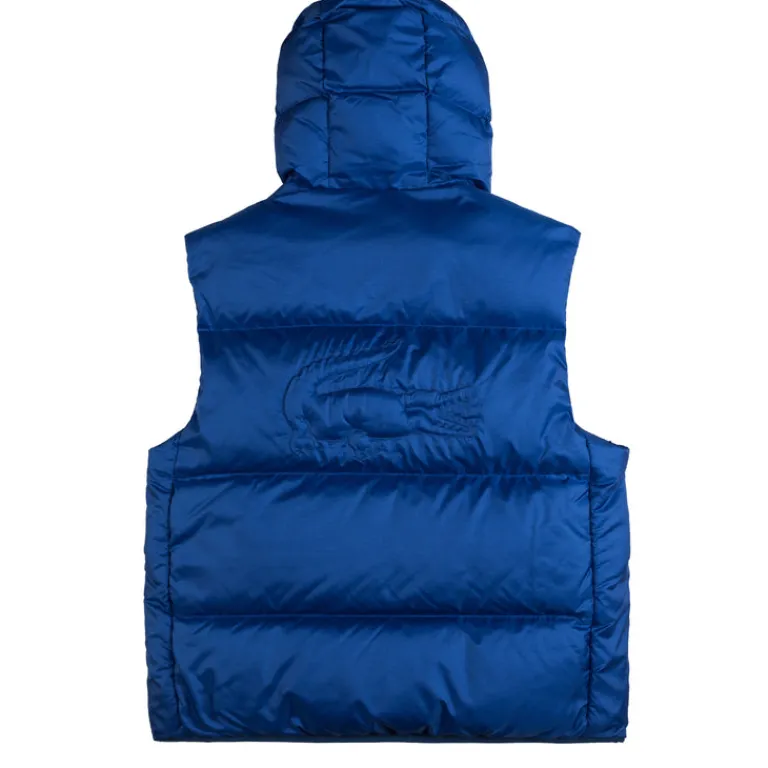 Westen*Lacoste Water-Repellent Short Puffed Vest Blue