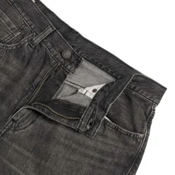 Hosen*Levi's 505 Regular Basalt Rock Selvedge Black
