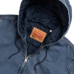 Jacken*Levi's Portrero Denim Hoodie Blue