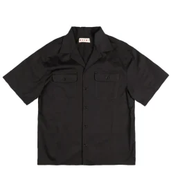 Hemden*Marni Big Confetti Cotton Jacquard Shirt Black