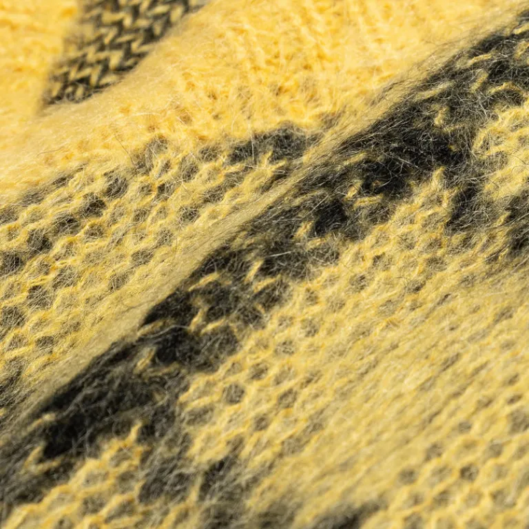 Knitwear*Marni Brushed Check Fuzzy Wuzzy Sleeveless Jumper Maize