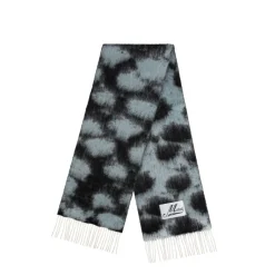 Schals*Marni Leopard Wool Blend Scarf Leaden Blue