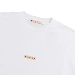 T-Shirts*Marni Logo Patch T-Shirt Lily White