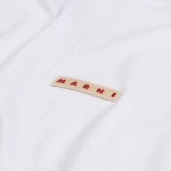 T-Shirts*Marni Logo Patch T-Shirt Lily White