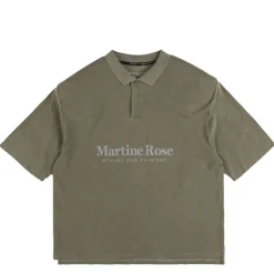 T-Shirts*Martine Rose Padded Polo Green Khaki Marlboro