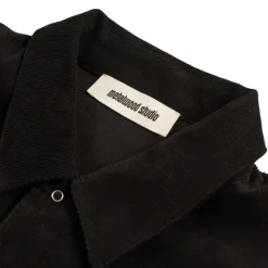 Hemden*Metalwood Corduroy Overshirt Black