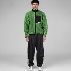 Jacken*Metalwood Painted Sherpa Fleece Jacket Green