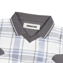 T-Shirts*Metalwood Paneled 3/4 Sleeve Polo Ice