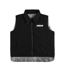Westen*Metalwood Poly Filled Reversible Vest Black