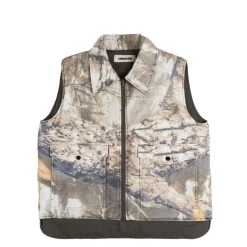 Westen*Metalwood Poly Filled Reversible Vest Fatigue Green