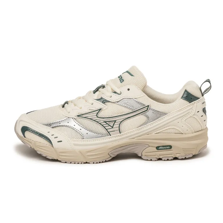 Leder Sneaker|Retro Runner*Mizuno MXR Suede Pristine / Wind Chime / Bistro Green