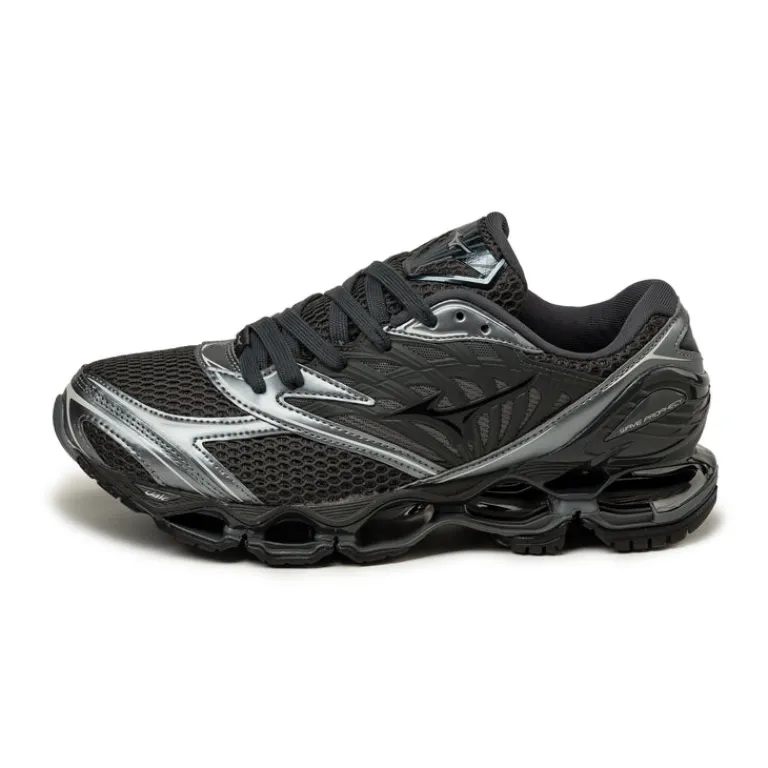 Leder Sneaker|Retro Runner*Mizuno Wave Prophecy LS *Anodized* Black Sand / Black / Metallic Gray