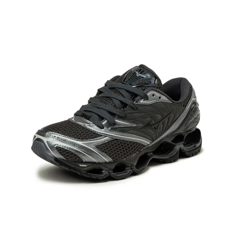 Leder Sneaker|Retro Runner*Mizuno Wave Prophecy LS *Anodized* Black Sand / Black / Metallic Gray