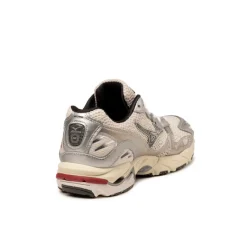 Vegane Sneaker|Retro Runner*Mizuno Wave Rider 10 Snow White / Black Sand / Rythmic Red