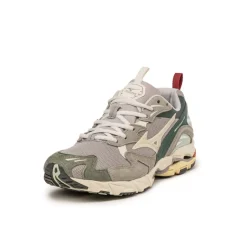 Leder Sneaker|Retro Runner*Mizuno Wave Rider 10 Opal Gray / Pristine / Bistro Green