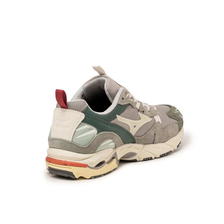 Leder Sneaker|Retro Runner*Mizuno Wave Rider 10 Opal Gray / Pristine / Bistro Green