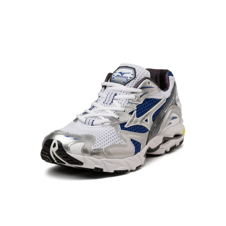 Leder Sneaker|Weiße Sneaker*Mizuno Wave Rider 10 Sport White / Silver / Surf the Web