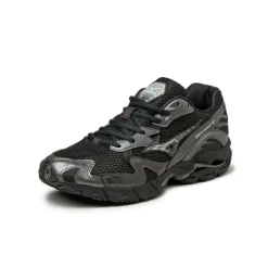 Leder Sneaker|Retro Runner*Mizuno Wave Rider 10 Sport Black Sand / Black Sand / Metallic Gray