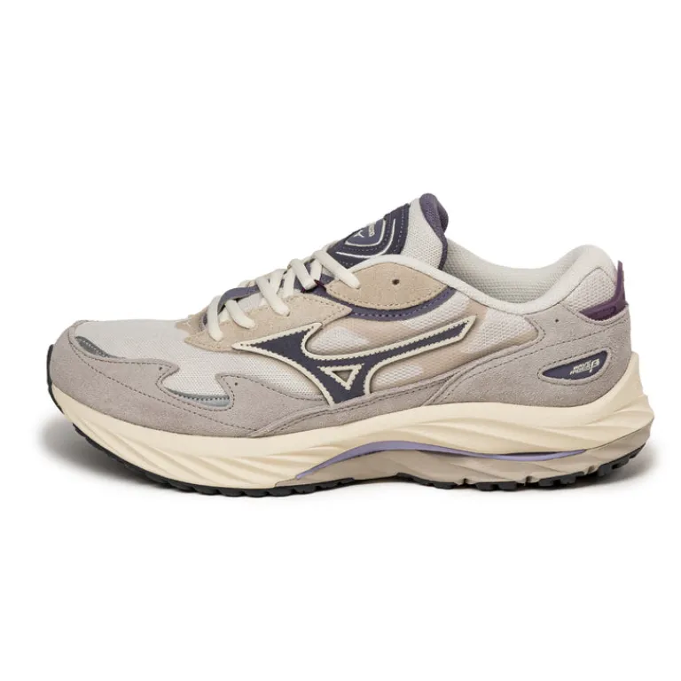 Leder Sneaker|Retro Runner*Mizuno Wave Rider Beta 1st White Sand / Graystone / Opal Gray