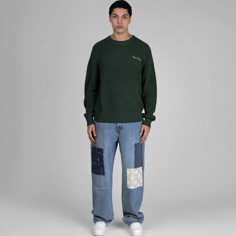Knitwear*Museum of Peace & Quiet Signature Rib Knit Sweater Forest