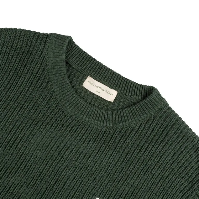 Knitwear*Museum of Peace & Quiet Signature Rib Knit Sweater Forest