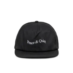 Caps & Bucket Hats*Museum of Peace & Quiet Wordmark 5 Panel Hat Black