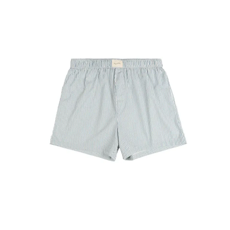 Pyjamas & Unterwäsche*Museum of Peace & Quiet Wordmark Poplin Boxer Blue