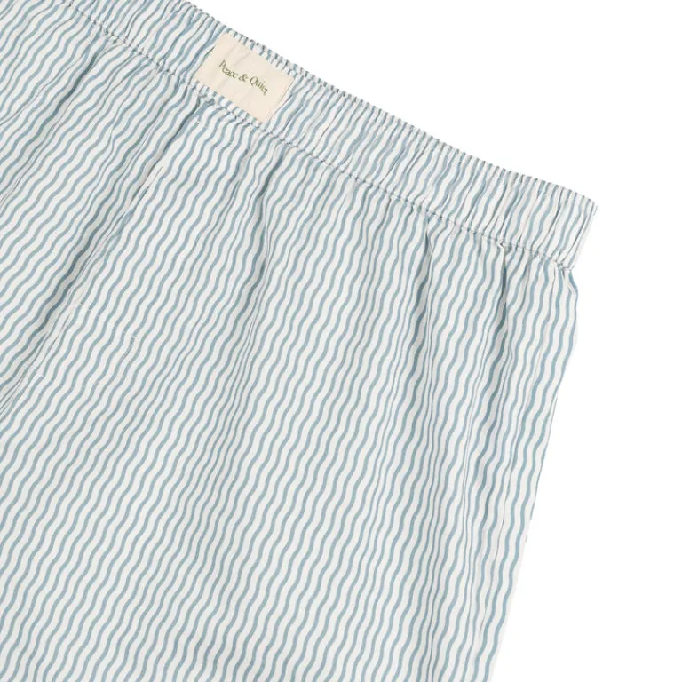 Pyjamas & Unterwäsche*Museum of Peace & Quiet Wordmark Poplin Boxer Blue