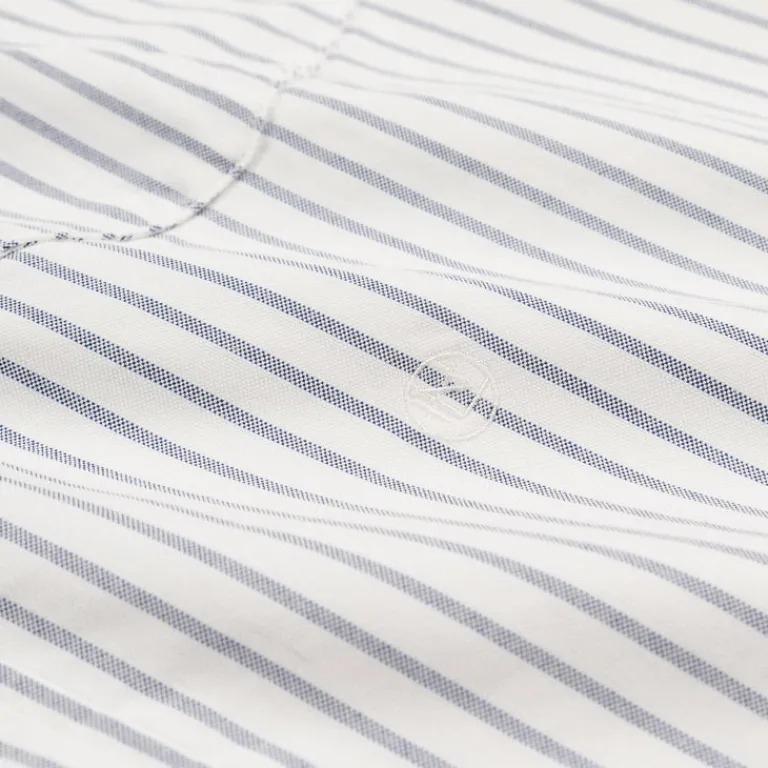 Hemden*Nanamica Button Down Stripe Wind Shirt White