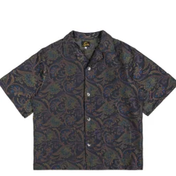 Hemden*Needles Cabana Shirt - Paisley Jacquard Navy