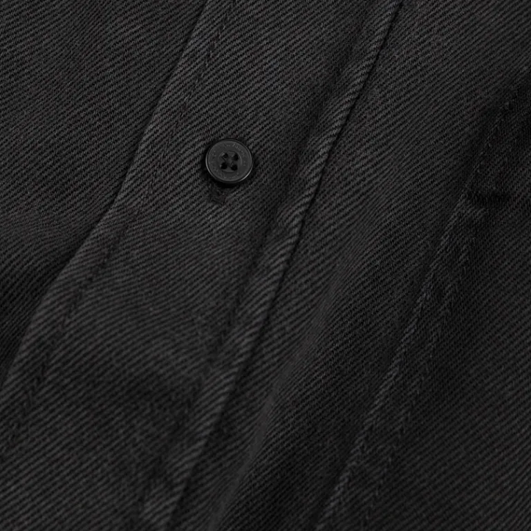 Hemden*New Amsterdam Surf Association Denim Shirt Washed Black