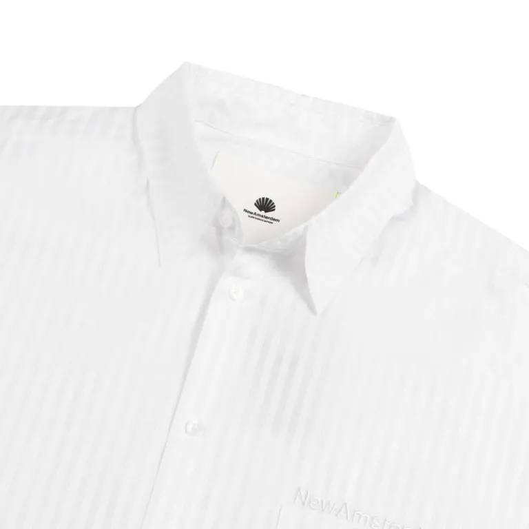 Hemden*New Amsterdam Surf Association Raw Edge Fluid Shirt White