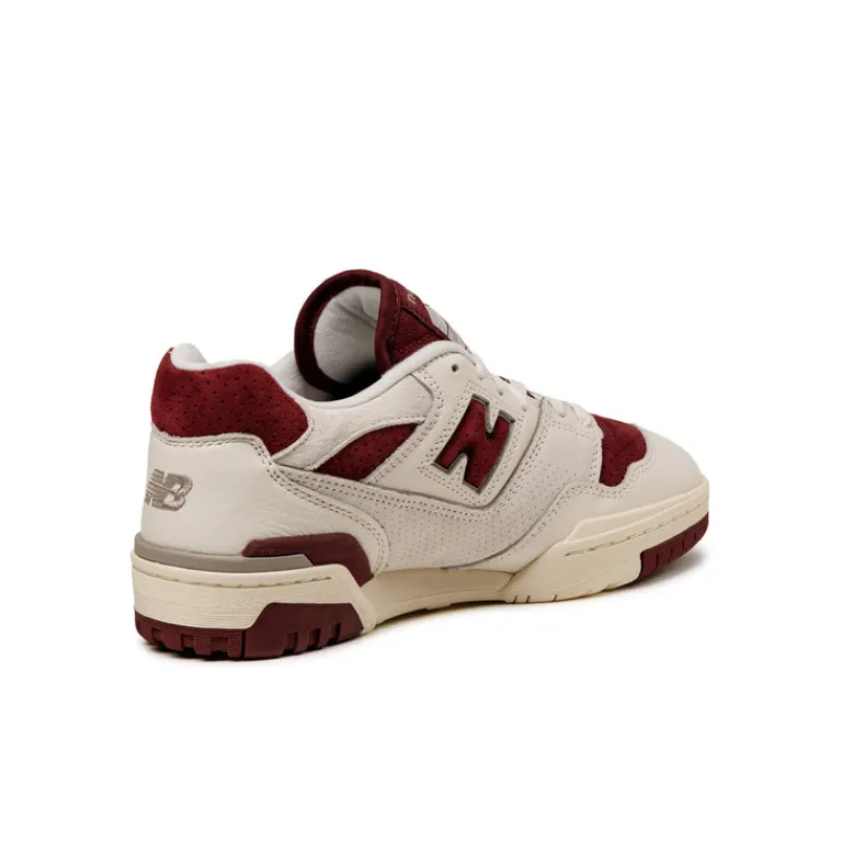 Leder Sneaker*New Balance BB550LEZ Sea Salt / Classic Crimson