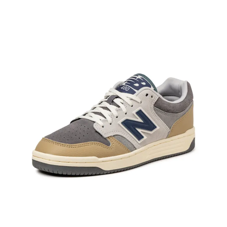 Leder Sneaker*New Balance BB480LGB Castlerock / Brown