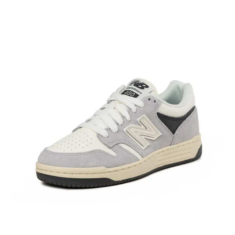 Leder Sneaker|Terrace Casual Sneaker*New Balance BB480PEG Grey / Sea Salt