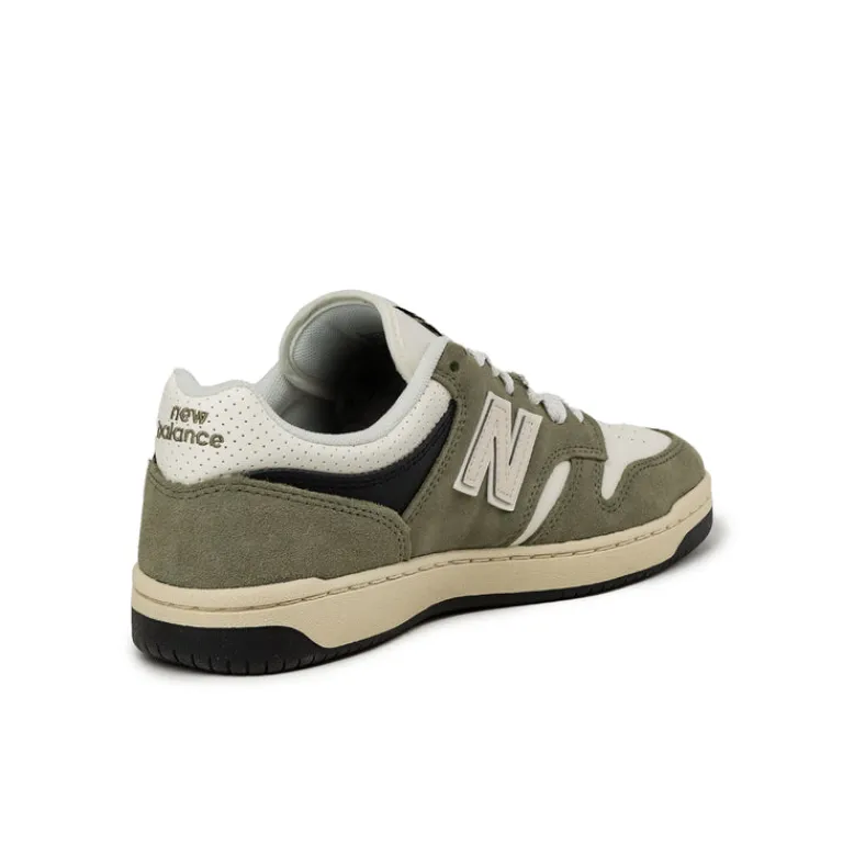 Leder Sneaker|Terrace Casual Sneaker*New Balance BB480PEO Dark Olivine / Sea Salt