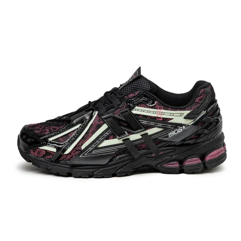 Leder Sneaker|Retro Runner*New Balance U1906AD *Glow in the Dark* Black / Dragon Berry / White