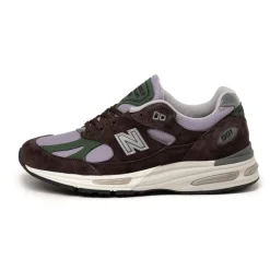 Leder Sneaker|Retro Runner*New Balance U991BP2 *Made in England* Licorice / Lavender Gray / Douglas Fir / Silver
