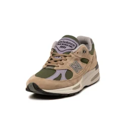 Leder Sneaker|Retro Runner*New Balance U991DL2 *Made in England* Cement / Douglas Fir / Lavender Gray / Silver