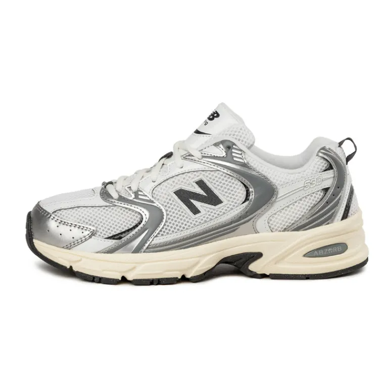 Vegane Sneaker|Weiße Sneaker*New Balance U530ESA Silver Metallic / Black Cement